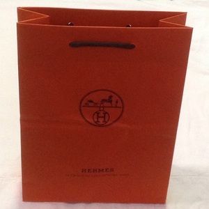 Hermes Orange Shopping Bag